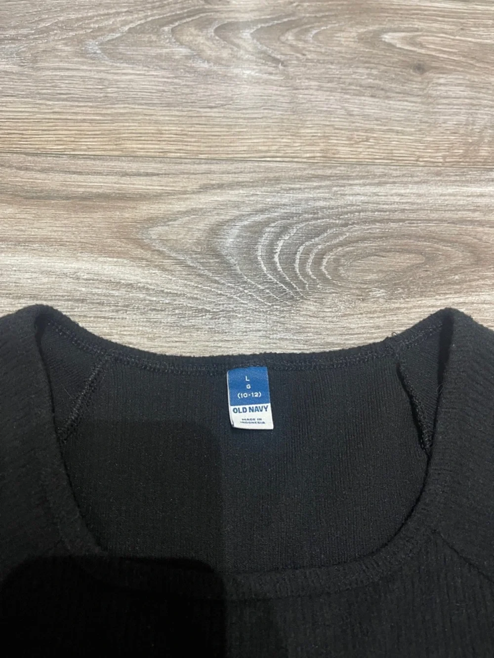 $5 w/ min $20 spend Old Navy Ribbed Black Dress Size 10-12 - Picture 2 of 3